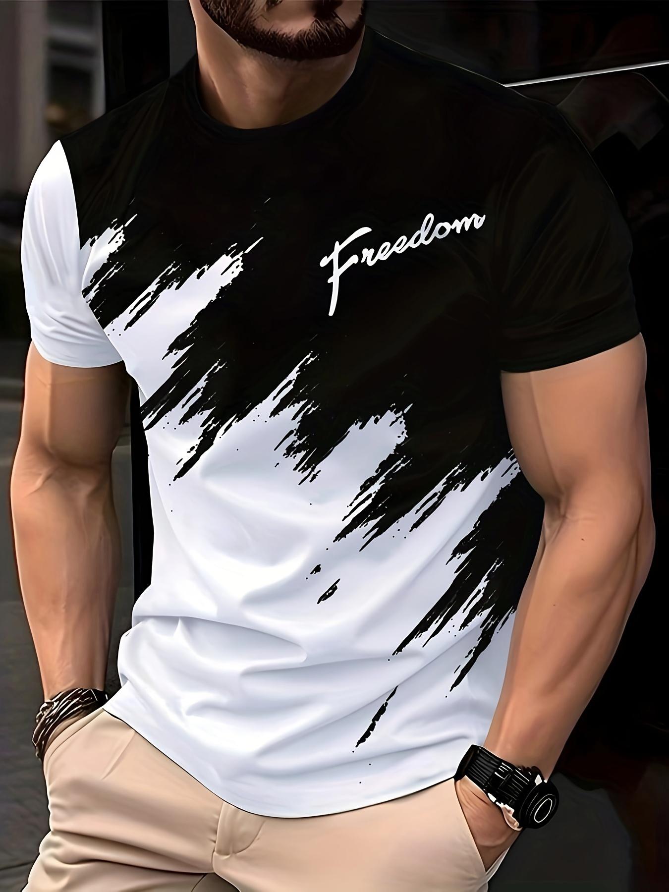 

Men s Casual Graphic T-Shirt with Geometric Print ; Freed XXL дубильная кора