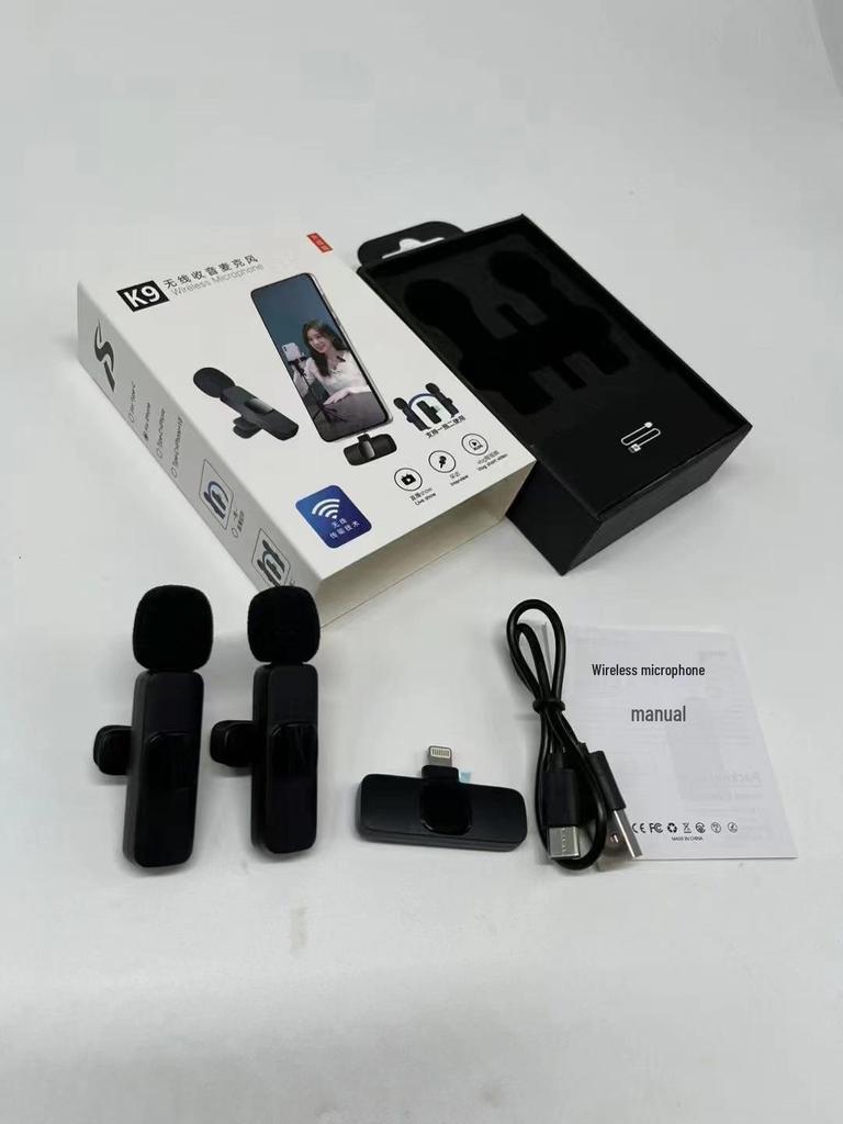 Wireless Lavalier Microphone with Intelligent Noise Reduction for Live Streaming, Vlogging, and Video Recording
