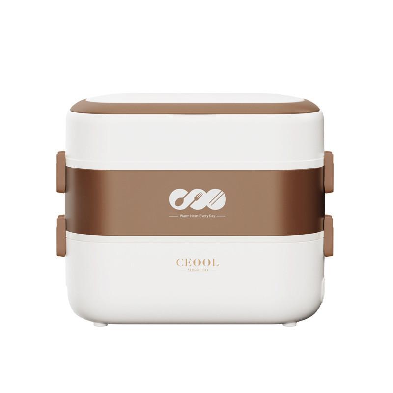 250W 1L/2L Boîte à repas électrique portable à faible bruit Multifonctionnelle Acier inoxydable Chauffage interne Boîte à lunch Prise secteur Cuisson à la vapeur Boîte Bento isolée