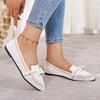 Pointed Flat-soled Single Shoes Large Size Fashion Fly-woven One-pedal Casual Women's Shoes