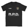 STARS Raccoon Police DepartUnisext T Shirts Unisex WoUnisex Pure Cotton Vintage TShirts Round Collar Tee Shirt Clothing Big Size