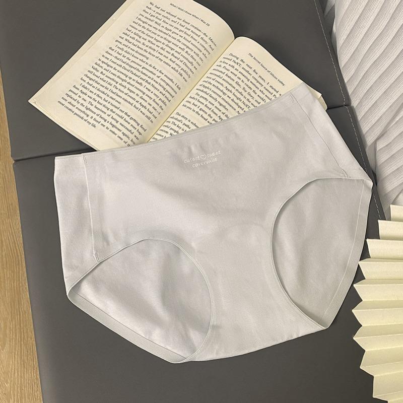 Womens Elongated Crotch Mid Waist Combed Cotton Seamless Antibacterial Underwear