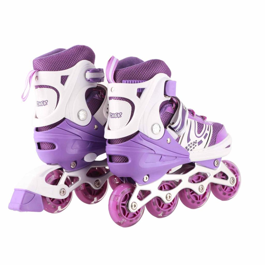 Children's Illuminating Inline Skates Adjustable Inline Skates with Light Up Wheels Outdoor and Indoor Roller Skates for Kids Boys Girls