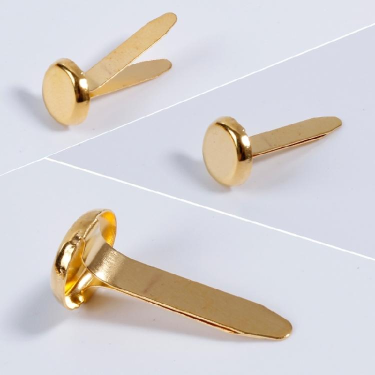 100 stuks Mini Brads Patroon Zakclips Ronde Kop Clips Metalen Ronde Kop Clips