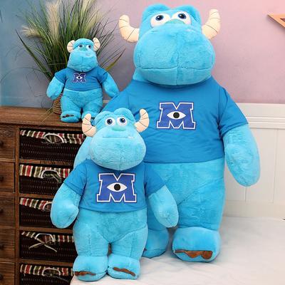 Bambola con pelliccia di coniglio mostro blu piccolo mostro regalo di compleanno bambola di peluche