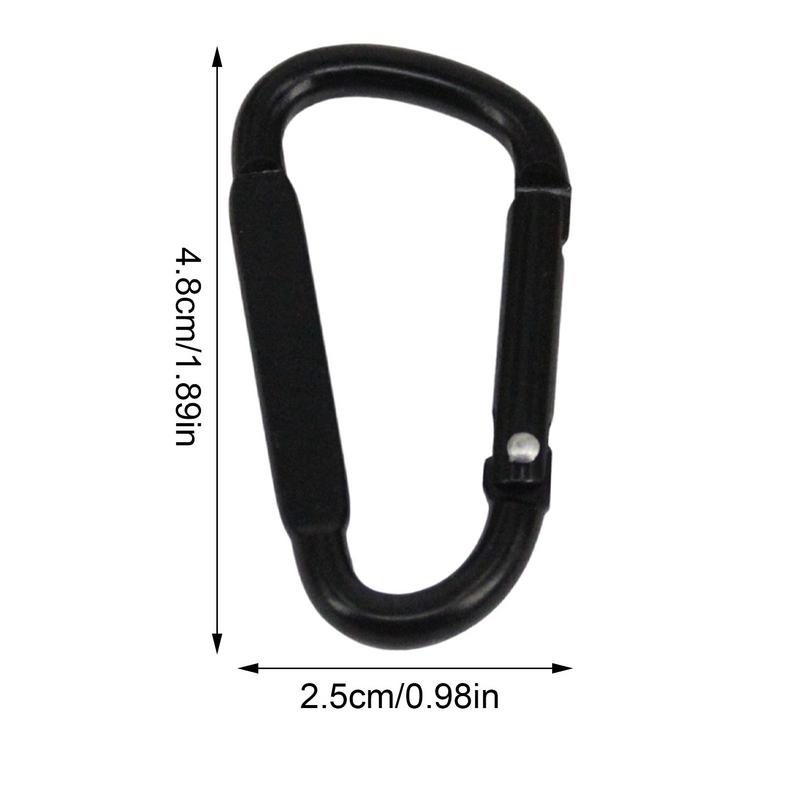 D Ring Clip Aluminum Alloy D Ring Spring Snap D Clip Metal Carabiner Travel Carabiner Backpack Carabiner Camping Accessories