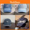Butterfly Knot Denim Baseball Cap With Sun Protection For Casual Women