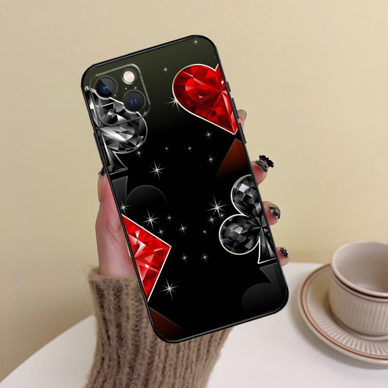 Ace of Spades Poker Phone Case For iPhone 15 14 Plus 11 12 13 16 Pro Max Mini 7 8 X XR XS Max Cover