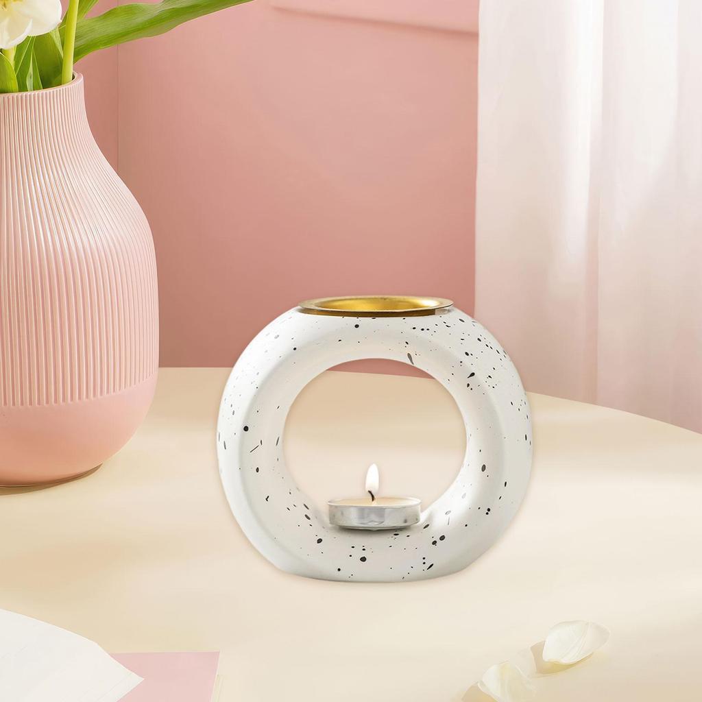 Tealight Candle Holder Gift Diffuser Candleholder Essential Oil Burner Home Decor for Meditation SPA Home Bedroom Desktop