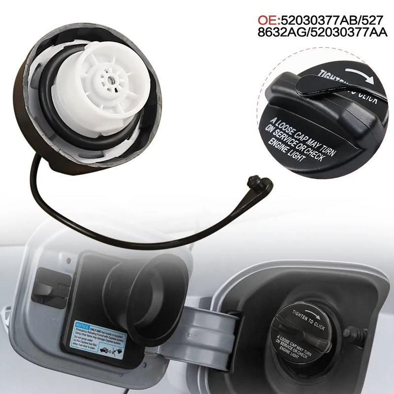 Fuel Tank Gas Filler Cap Cover with Tether for Dodge Ram Jeep Cherokee Chrysler Fiat 52030377AB 5278632AG