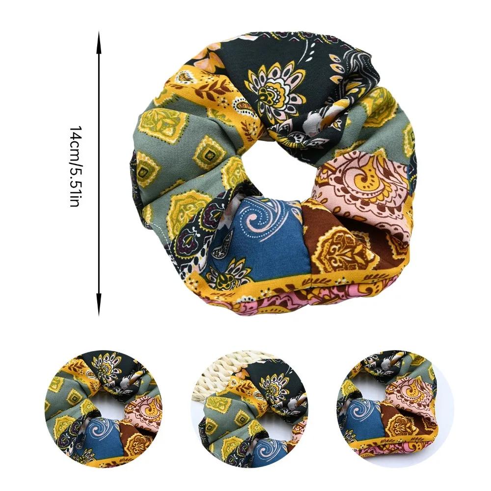 Women Ethnic Style Headband Hair Scrunchies Elastics Large Intestine Hair Band Ponytail Hair Rope Elegant Hair Accessories