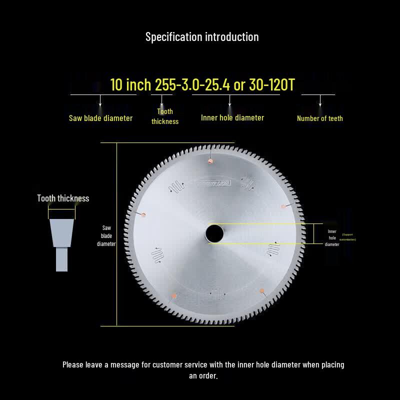 Wan Ju He 250mm Aluminum Alloy Circular Saw Blade, 120 Teeth