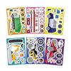 8 Sheets Motorcycle Excavator Various Vehicle Combinations Diy Decal Fire Truck Ambulance Puzzle Stickers Gifts Decoration