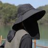 Chapeau de soleil d'extérieur Protection UV Chapeau de chasse et de pêche pour hommes et femmes Randonnée Camping Visière Chapeau bob Protection cou Chapeau de pêcheur