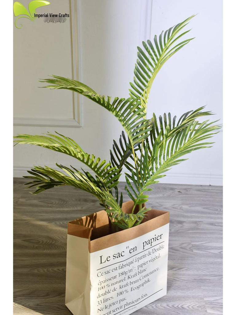 Artificial Fan Palm and Bamboo Floor-Standing Garden Decoration for Photography
