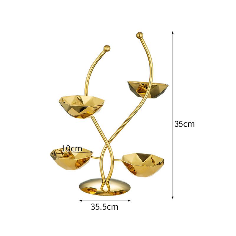 Stainless Steel Snack Platter 3-layer Fruit Plate Snack Bowl Dessert Plate Candy Bowl Pastry Plates Dried Fruit Platter Dish