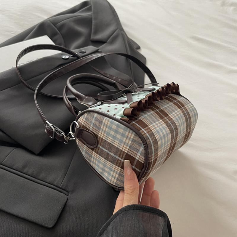 Elegant Underarm Purse With Bowknot Detailing And Dots Design Multipurpose Shoulder Bag Practical PU Handbag