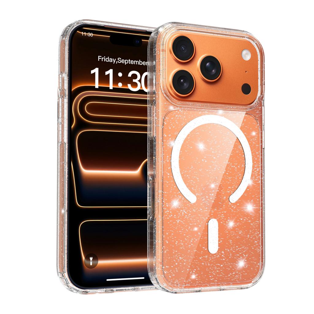 Sanfeng für Apple 16 Handyhülle für IPhone 17 Pro Flash-Puder Hohe Transparenz Anti-Fall Schutzhülle 15pm Schutzhülle