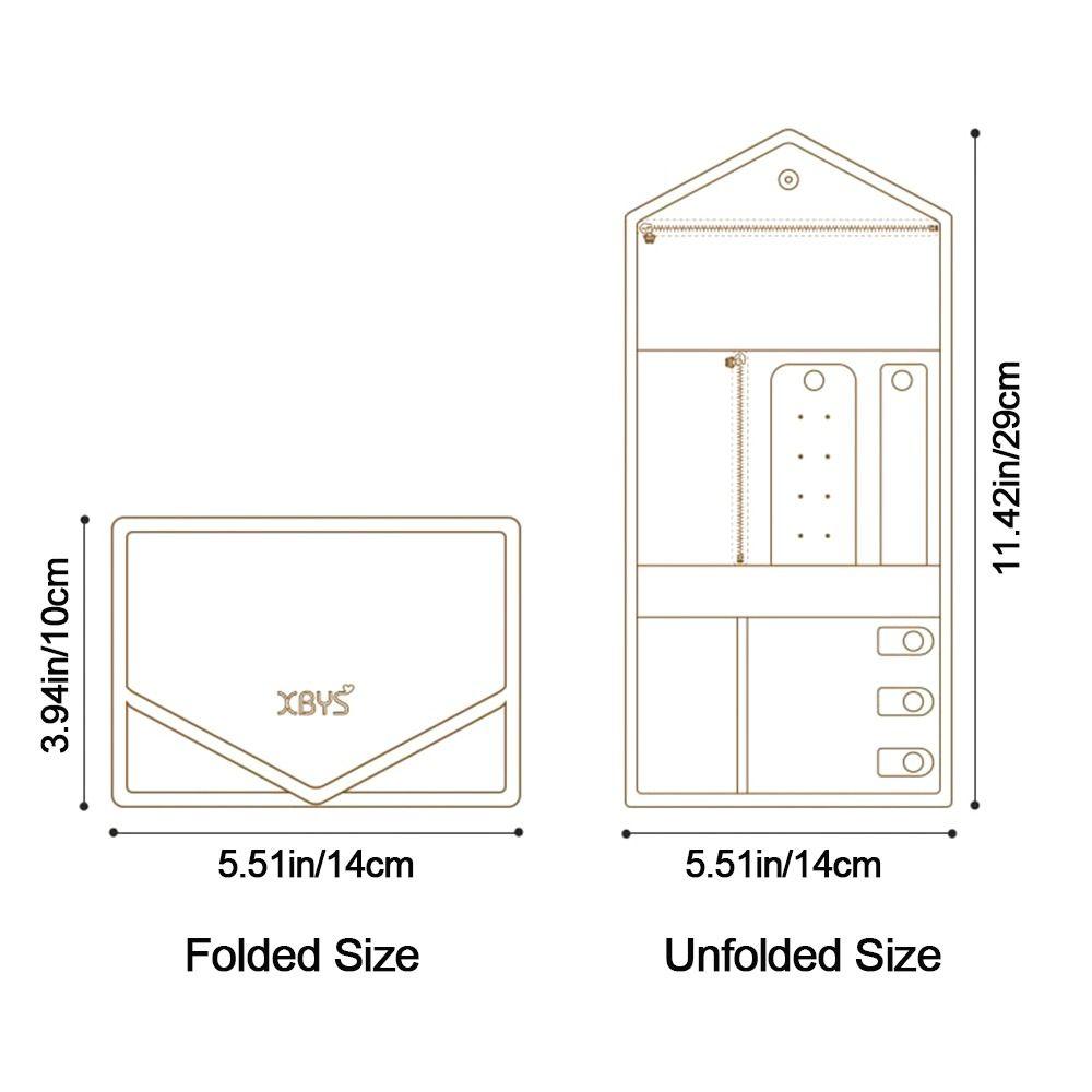 Hochwertige Faltbare Schmucktaschen Leder Mini Halsketten Ohrringe Tasche Tragbare Beutel Reise