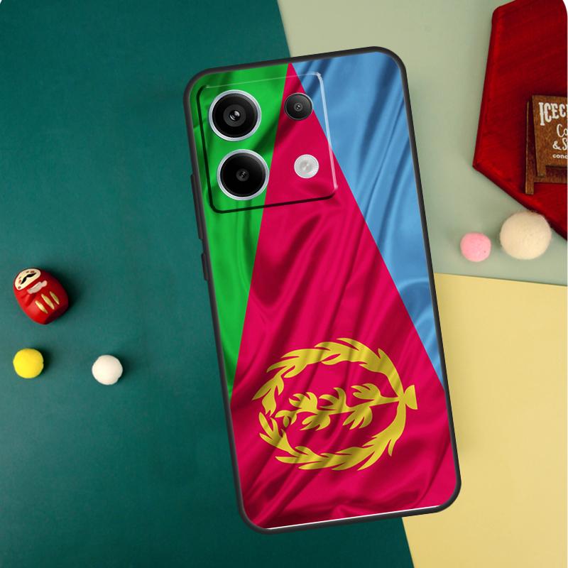 Eritrean Flag Case For Xiaomi Redmi Note 13 14 12 11 10 15 Pro Plus Redmi 13 15 14C 13C 15C 10C 12C Funda