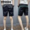Sommar män bär issilke tunna andningsshorts slimmade strandbyxor Bekväma och lätta sport fempunktsbyxor
