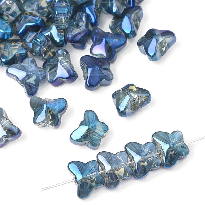 Glass Dazzle Color Butterfly Crystal Beads Loose Beads Handmade DIY Beading Bracelet Glass Beads Homemade Jewelry Accessories Beads for Jewelry Making