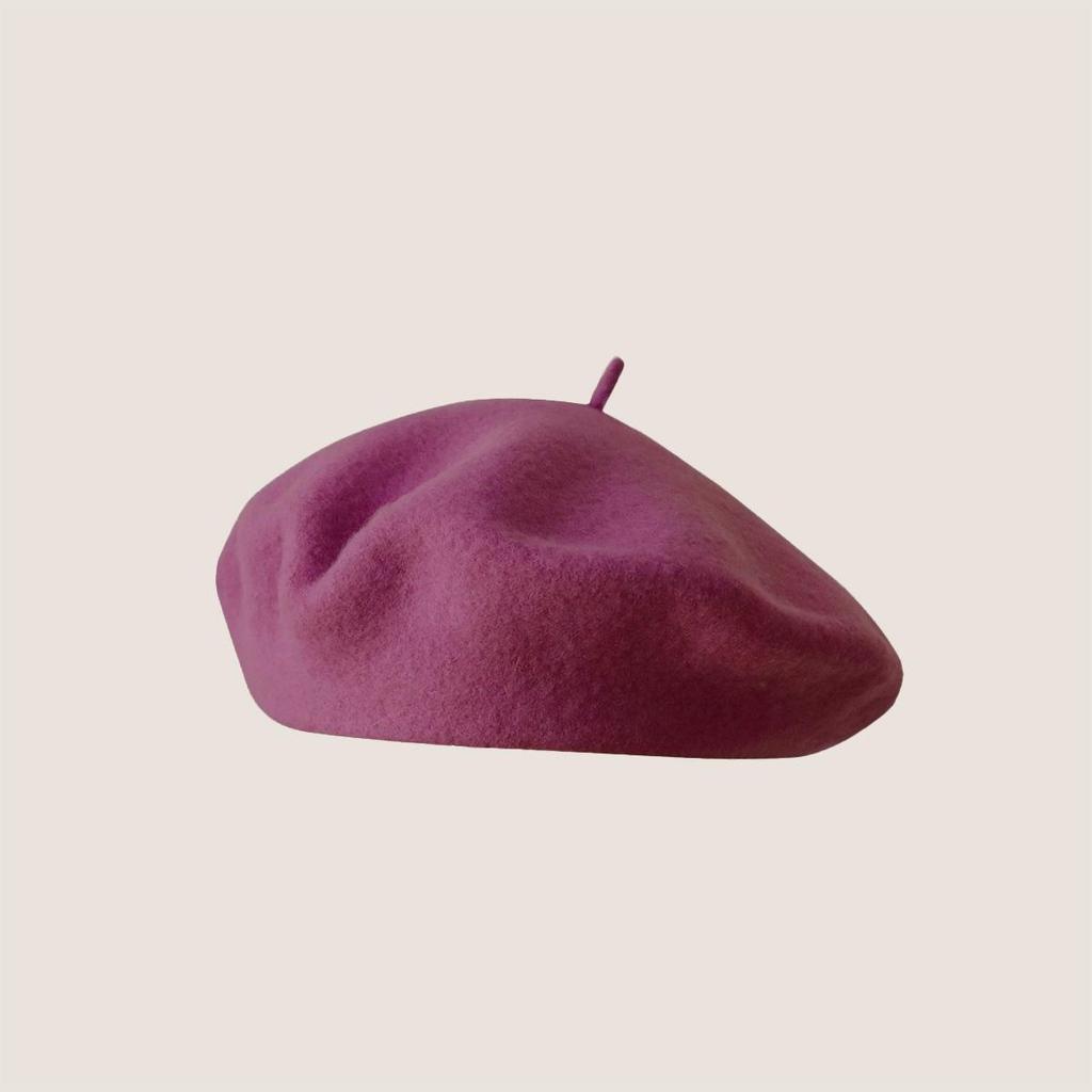 Vintage Wool French Beret for Women Solid Fashion Simple Casual Beret Solid Classic Breathable Soft Comfortable Hat for Fall Winter