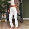 2024 European & American Spring/Summer Sleeveless Pocket Vest & Long Pants Women's Two-Piece Set