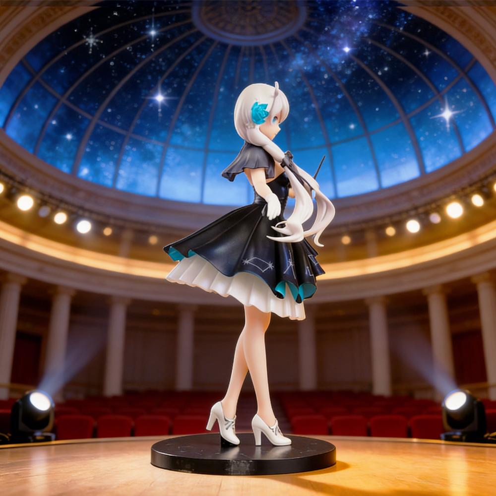 Silver-Haired Double Braid Girl Figure Atmospheric Home Car Decoration Ideal Gift Holidays Birthdays 1pc for and Poseable Articulated Scale Detailed