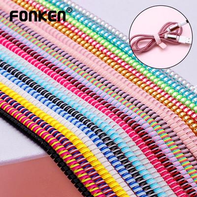 FONKEN Kabelschutz, Laserfarben-Stil, Drahtkabelschutz, Federwickel, Kabelaufwicklung, Organizer, 1,4 m