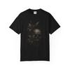 Gothic Botanical Skull T-Shirt, Dark Floral Grunge Tee, Comfort Colors Cotton