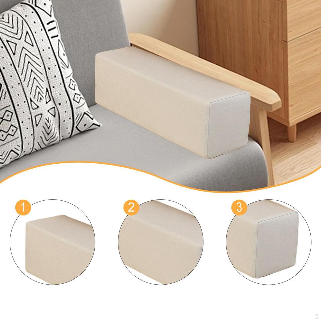 Arm Rest Pillow Pad Bolster with Removable Washable Pillowcase, Armrest Cushion for Couch Armchair