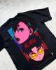 Dandadan Momo Ayase & Ken Takakura Action Scene Graphic Black T-Shirt | Shonen Anime/Manga Fan Streetwear Merch Tee