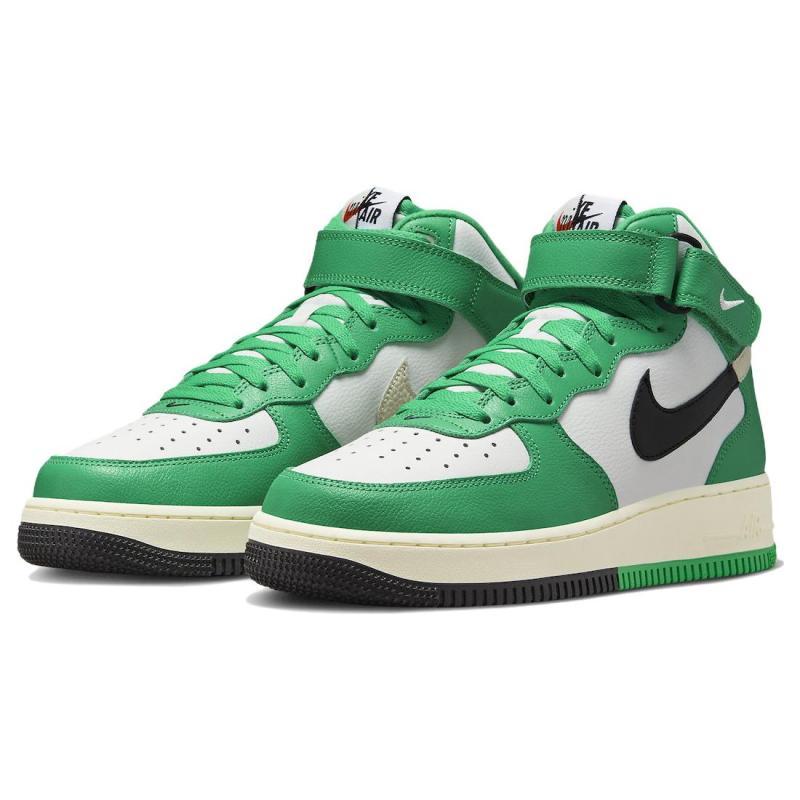 Nike Air Force 1 Mid LV8 Split White Stadium Green Sneakers DZ2554-100