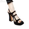Fashion Square Toe Platform Women Sandals Super High Heels Shoes 2025 Trend Summer Slingback Shallow Dress Pumps Elegant Sandalias Mujer