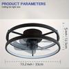 IRALAN Retro Ceiling Fan Light Infinitely Dimmable Mobile APP Control Suitable For Living Room Kitchen Decor Fixture