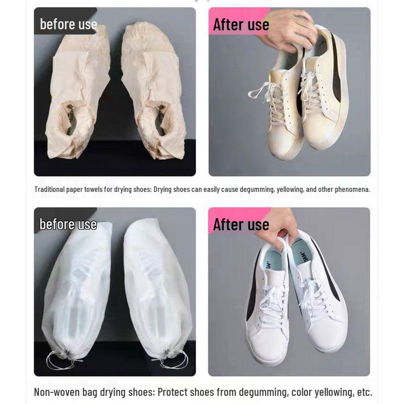 Shoe Drying & Storage Dustproof Bags - Anti-Yellowing, Disposable Covers for Clean White Shoes