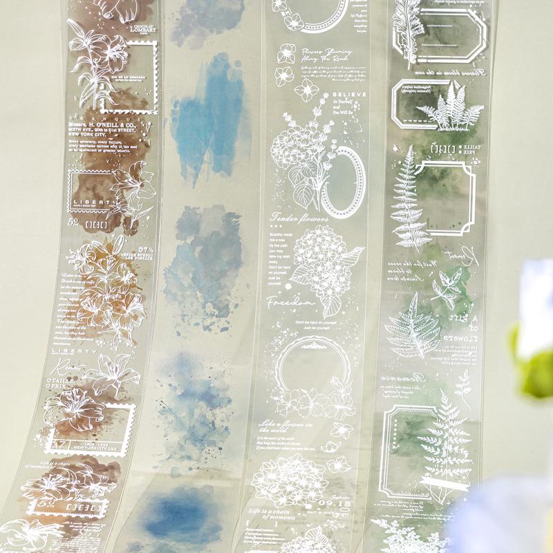 Botanical Watercolor Floral Scent Tape Set - Ketchup Girl DIY Journal Decoration