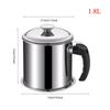 1.8L Stainless Steel Oil Container Oil Strainer Tray Kitchen Cooking Grease Filter Oil Fat