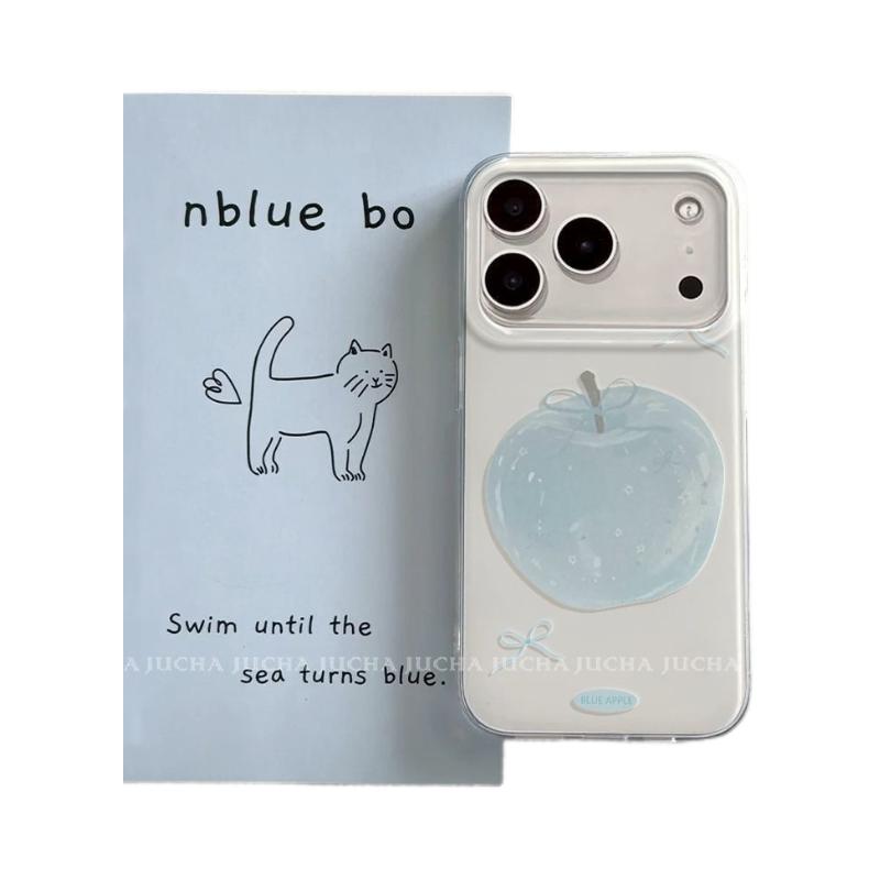 Bow Star Blue Apple Case for iPhone 17 Air, Hard Case for iPhone 16, 15