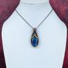Labradorite Pendant Copper Wire Wrapped Pendant Natural Gemstone Pendant Copper Jewelry Handmade Pendant Wire Wrapped Jewelry Gifts for Him