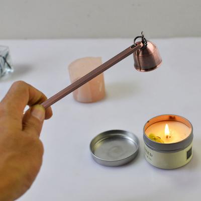 Bell Candle Extinguisher Long Handle with Polished Stainless Steel Tealight Candle Wick Flame