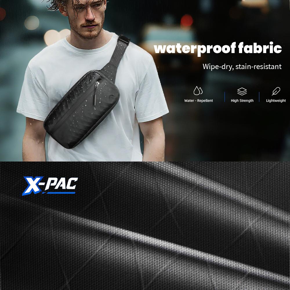 Heroic Knight New Design Waterproof X-Pac Fabric Crossbody Bag For Men Minimalist Fashion Chest Shoulder Pack Lightweight Carry Casual Travel Bag