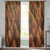 Wallpaper Forest Tree Autumn Tulle Window Curtains for Bedroom Luxury Home Decor Drapes In Living Room Chiffon Panels