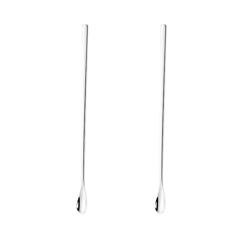 Cucchiai da mescolare in acciaio inossidabile 304 con manico lungo (2 pacchi)
