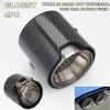 Car Carbon Fiber Exhaust End Tail Tips 73mm In