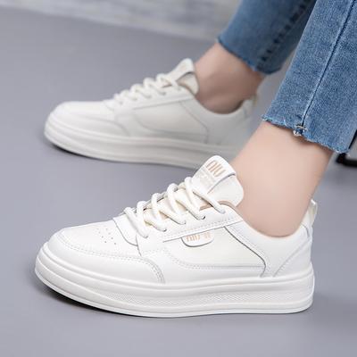 2025 Popular Spring Fashion Women's Casual Shoes Soft Soles Are Not Tired Feet High-end White Shoes Niche Sports Board Shoes