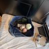 Large Capacity Tote Bag Women's Commuter Denim Shoulder Bag Chains Bag
