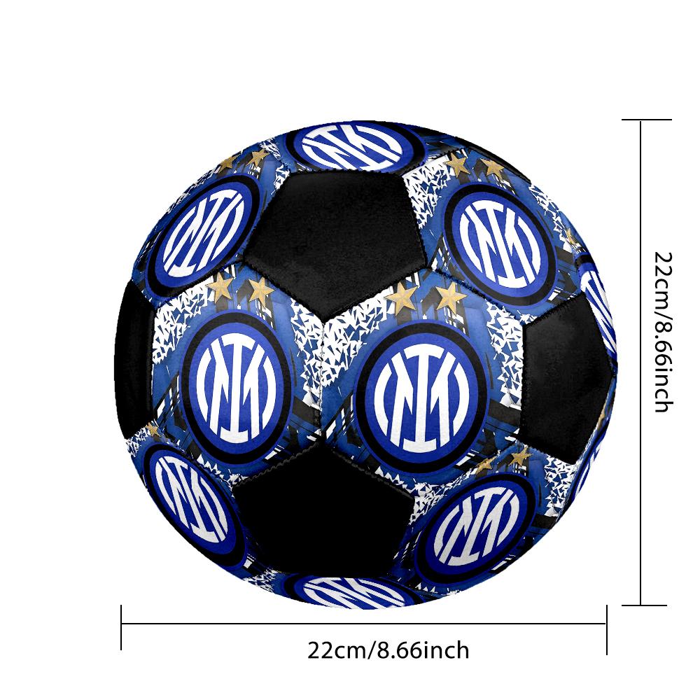 FC Internazionale Milano Soccer Ball Colorful All Ages Machine Stitched PVC Competition Ready Durable High-Bounce