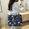 Borsa Tote da Donna con Fantasia Teschio Gotico